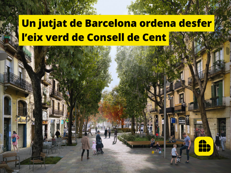 Un juzgado de Barcelona ordena deshacer el leix verd de Consell de Cent